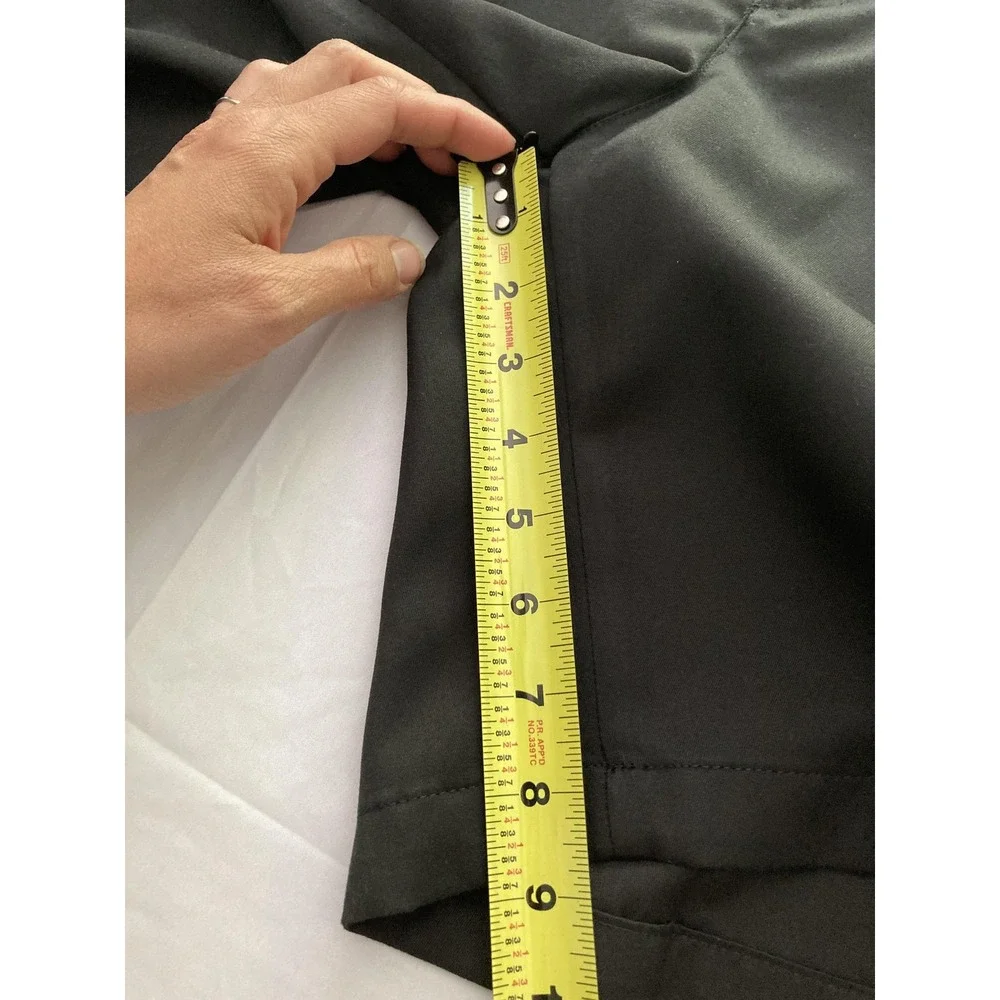 Silkworks Savane Shorts Men 38 Blk Microfiber Pleated Chino Relaxed Fit Pockets